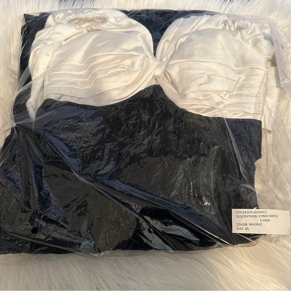 Ronny Kobo Cyndi Maxi Dress Puff Sleeve Ivory Black Velvet Slit Dress Gown US 2 - Picture 6 of 15